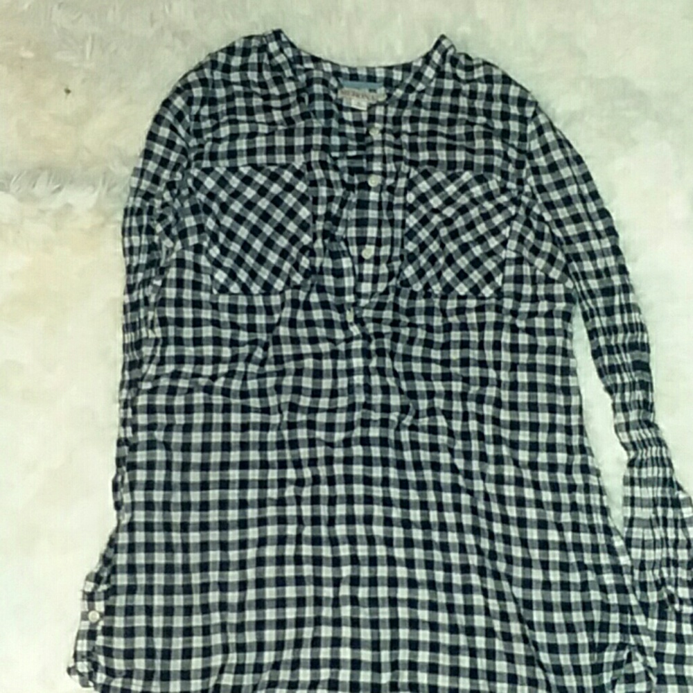 Long flannel dress shirt